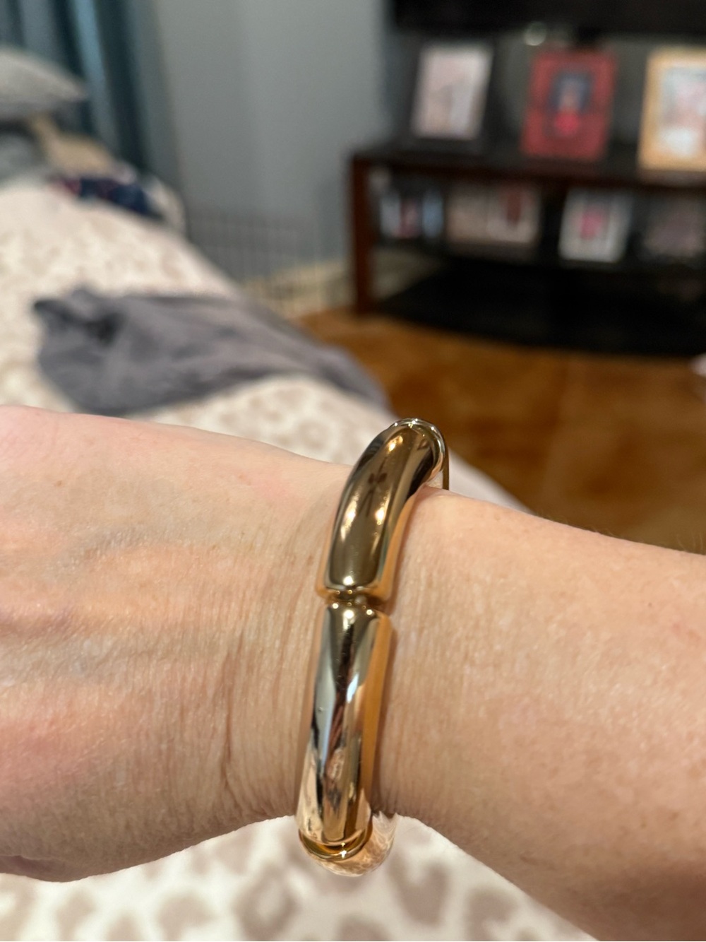 Gold-Tone Chunky Stretch Bracelet